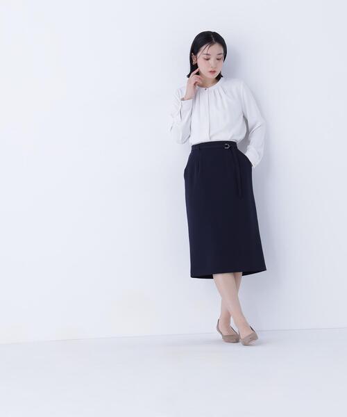 NATURAL BEAUTY BASIC(ナチュラルビューティーベーシック)の「◇フロントタックブラウス(シャツ/ブラウス・レディース・ブルー/ライトグリーン/ベージュ/オフホワイト・SMALL/MEDIUM)」の11枚目の写真