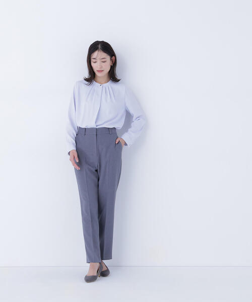 NATURAL BEAUTY BASIC（ナチュラルビューティーベーシック）の「◇フロントタックブラウス（シャツ/ブラウス・レディース・ブルー/ライトグリーン/ベージュ/オフホワイト・SMALL/MEDIUM）」の20枚目の写真