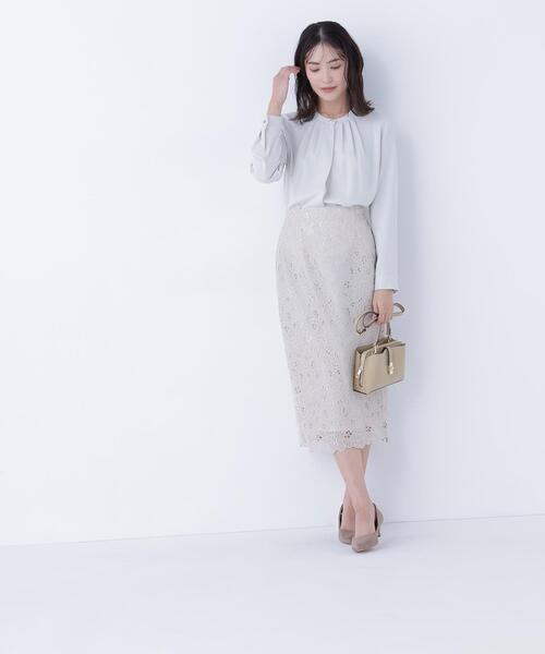 NATURAL BEAUTY BASIC(ナチュラルビューティーベーシック)の「◇フロントタックブラウス(シャツ/ブラウス・レディース・ブルー/ライトグリーン/ベージュ/オフホワイト・SMALL/MEDIUM)」の19枚目の写真
