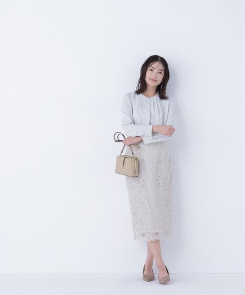 NATURAL BEAUTY BASIC(ナチュラルビューティーベーシック)の「◇フロントタックブラウス(シャツ/ブラウス・レディース・ブルー/ライトグリーン/ベージュ/オフホワイト・SMALL/MEDIUM)」の21枚目の写真