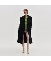 KIMZISU（キムジス）の「WIDE COLLAR OVERSIZED DOUBLE WOOL COAT _ BLACK（チェスターコート）」