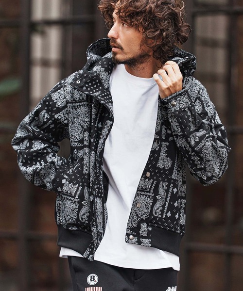 felkod（フィルコッド）の「mpa4012-Bandana Pattern Parka パーカー(F26S130)（パーカー・メンズ・ホワイト/ブラック・S/M/L）」の2枚目の写真
