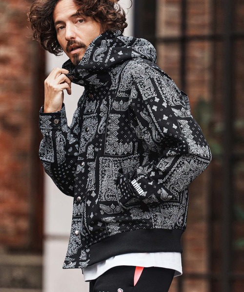 felkod（フィルコッド）の「mpa4012-Bandana Pattern Parka パーカー(F26S130)（パーカー・メンズ・ホワイト/ブラック・S/M/L）」の5枚目の写真