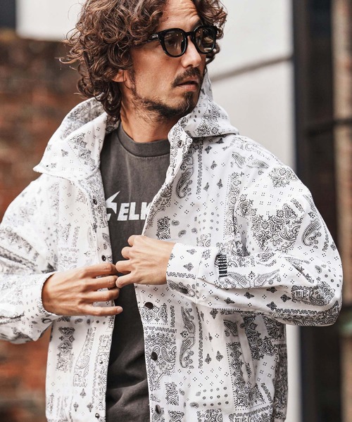felkod（フィルコッド）の「mpa4012-Bandana Pattern Parka パーカー(F26S130)（パーカー・メンズ・ホワイト/ブラック・S/M/L）」の9枚目の写真