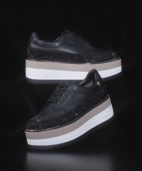 +diana（プラスダイアナ）の「【Premiumline】 ウィングチップスニーカー（スニーカー・レディース・アイボリー/ブラック/ホワイト・23.5cm/23.0cm/22.5cm/22.0cm/25.0cm/24.5cm/24.0cm）」の3枚目の写真