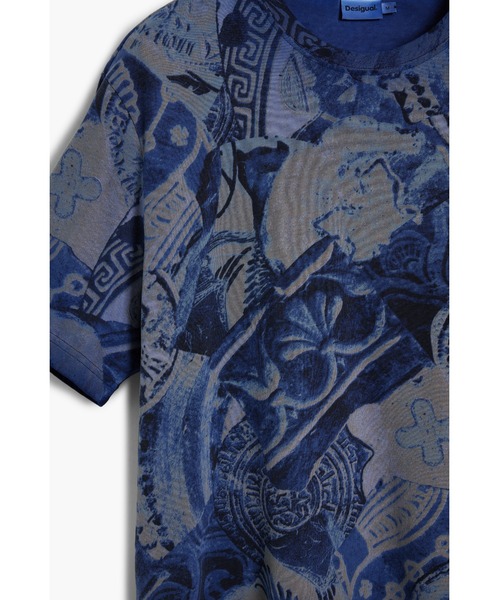 Desigual(デシグアル)の「モザイク柄半袖Tシャツ(Tシャツ/カットソー・メンズ・ブルー・S/M/XL/L/XXL)」の3枚目の写真