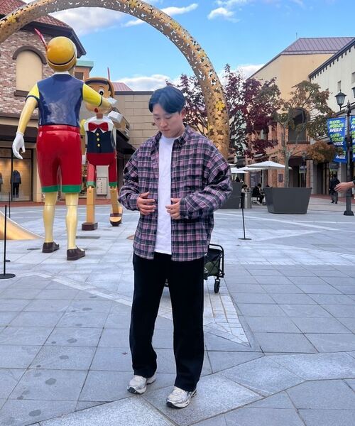 ARDENTSOUL（アーデントソウル）の「オーバーサイズチェックシャツ（チャコールピンク）（その他トップス・メンズ・その他・LARGE/XX-LARGE）」の2枚目の写真