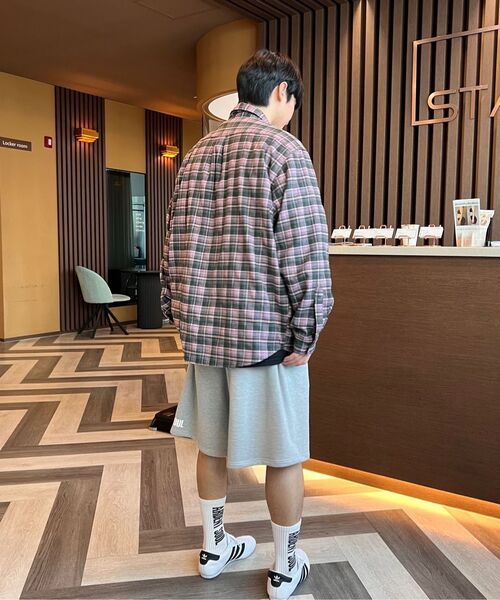 ARDENTSOUL（アーデントソウル）の「オーバーサイズチェックシャツ（チャコールピンク）（その他トップス・メンズ・その他・LARGE/XX-LARGE）」の4枚目の写真