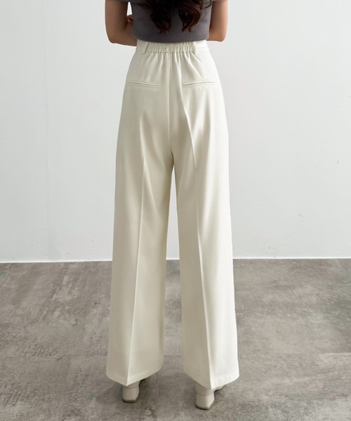 CENEA(セネア)の「サイドファスナーワイドパンツ(スラックス・レディース・アイボリー/ブラック/ダークグレー・LARGE/MEDIUM/SMALL)」の9枚目の写真