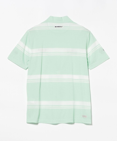 BEAMS GOLF（ビームスゴルフ）の「PURPLE LABEL / MONTAUK ボーダー モックネックシャツ（接触冷感・吸水速乾・UVカット）（スウェット・メンズ・ネイビー/ミント/サックスブルー・LARGE/X-LARGE/MEDIUM/SMALL）」の18枚目の写真