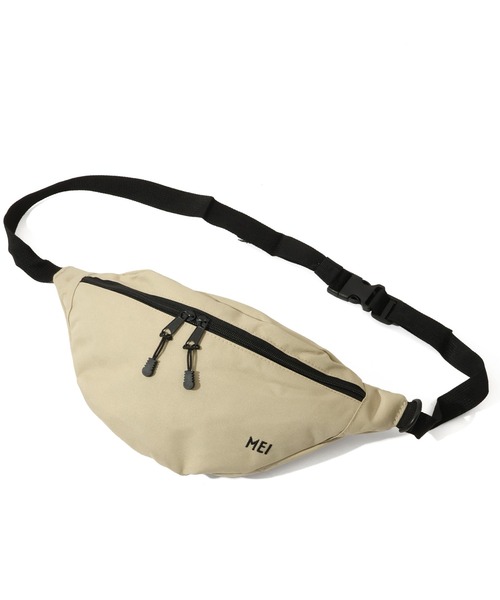 MEI（メイ）の「【MEI/メイ】STANDARD MOON SHOULDER/ロゴ刺繍 ショルダーバッグ ボディバッグ（ボディバッグ/ウエストポーチ・メンズ・ネイビー/ベージュ/ダークグリーン/グレー/サックスブルー/ブラック/バーガンディー/オリーブドラブ/ブラウン・FREE）」の4枚目の写真