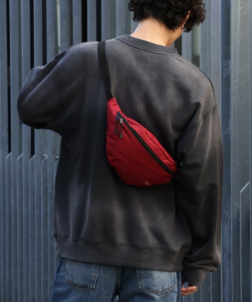 MEI（メイ）の「【MEI/メイ】STANDARD MOON SHOULDER/ロゴ刺繍 ショルダーバッグ ボディバッグ（ボディバッグ/ウエストポーチ・メンズ・ネイビー/ベージュ/ダークグリーン/グレー/サックスブルー/ブラック/バーガンディー/オリーブドラブ/ブラウン・FREE）」の18枚目の写真