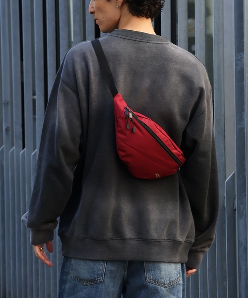 MEI（メイ）の「【MEI/メイ】STANDARD MOON SHOULDER/ロゴ刺繍 ショルダーバッグ ボディバッグ（ボディバッグ/ウエストポーチ・メンズ・ネイビー/ベージュ/ダークグリーン/グレー/サックスブルー/ブラック/バーガンディー/オリーブドラブ/ブラウン・FREE）」の19枚目の写真