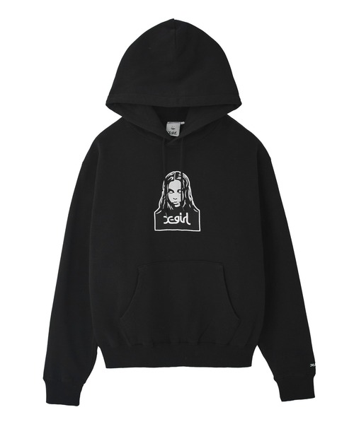 専用　エックスガール FACE SWEAT HOODIE サイズ2 X-girl（エックスガール） PIGMENT DYED FACE AND LOGO SQUARE PATCH
