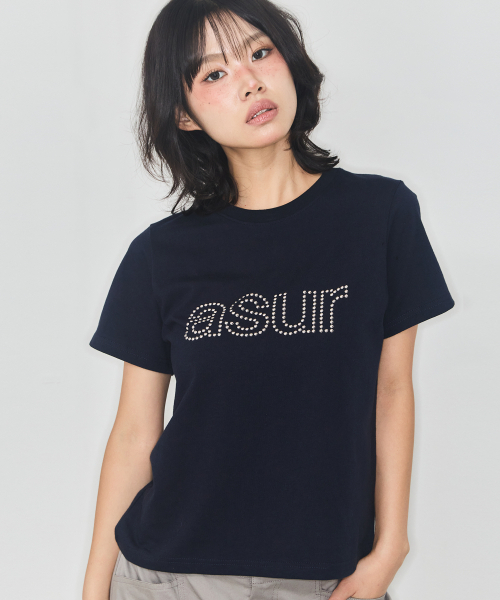 as you are(アズユーアー)の「AU ホットフィックスルーズクロップTシャツネイビー(Tシャツ/カットソー・レディース・その他・SMALL/MEDIUM)」の1枚目の写真