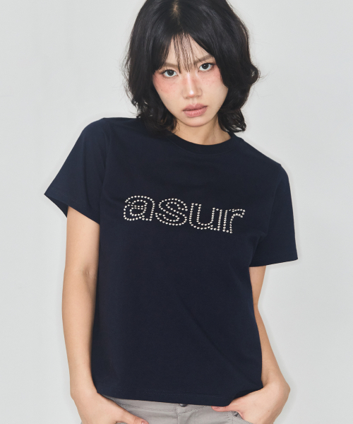 as you are(アズユーアー)の「AU ホットフィックスルーズクロップTシャツネイビー(Tシャツ/カットソー・レディース・その他・SMALL/MEDIUM)」の2枚目の写真