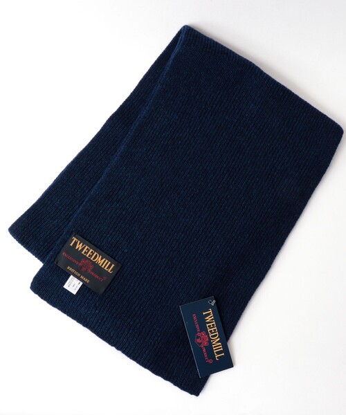 TWEED MILL（ツイードミル）の「【TWEEDMILL/ツイードミル】別注ウールリブマフラー25（マフラー・メンズ・ブラック/レッド/チャコールグレー/ブルー・FREE）」の3枚目の写真