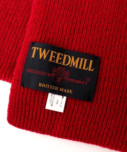TWEED MILL（ツイードミル）の「【TWEEDMILL/ツイードミル】別注ウールリブマフラー25（マフラー・メンズ・ブラック/レッド/チャコールグレー/ブルー・FREE）」の20枚目の写真
