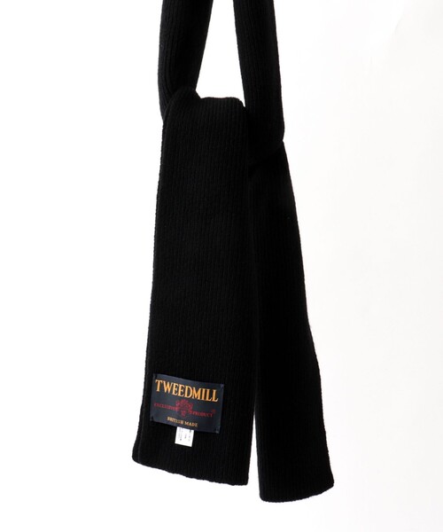TWEED MILL（ツイードミル）の「【TWEEDMILL/ツイードミル】別注ウールリブマフラー25（マフラー・メンズ・ブラック/レッド/チャコールグレー/ブルー・FREE）」の8枚目の写真