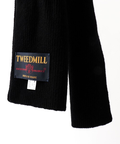 TWEED MILL（ツイードミル）の「【TWEEDMILL/ツイードミル】別注ウールリブマフラー25（マフラー・メンズ・ブラック/レッド/チャコールグレー/ブルー・FREE）」の10枚目の写真