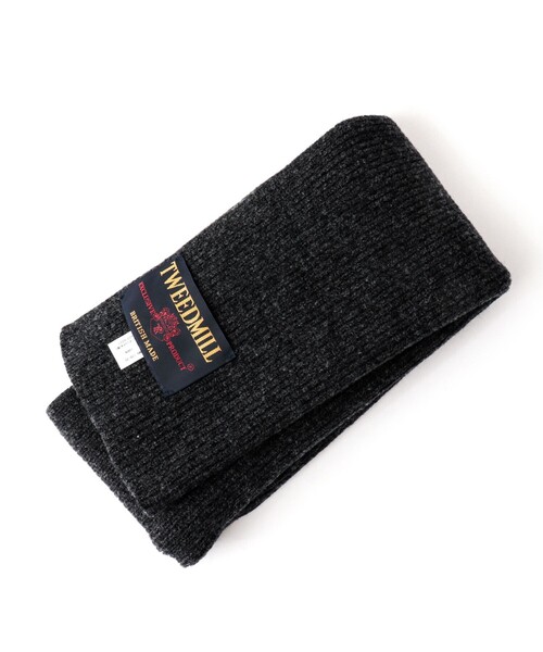 TWEED MILL（ツイードミル）の「【TWEEDMILL/ツイードミル】別注ウールリブマフラー25（マフラー・メンズ・ブラック/レッド/チャコールグレー/ブルー・FREE）」の11枚目の写真
