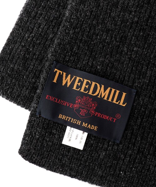 TWEED MILL（ツイードミル）の「【TWEEDMILL/ツイードミル】別注ウールリブマフラー25（マフラー・メンズ・ブラック/レッド/チャコールグレー/ブルー・FREE）」の12枚目の写真