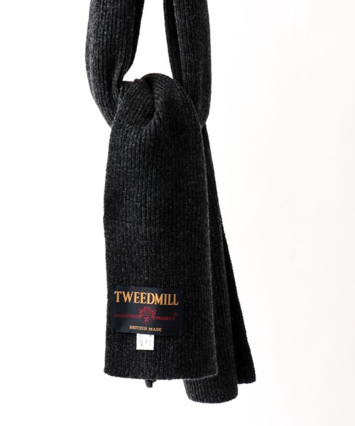 TWEED MILL（ツイードミル）の「【TWEEDMILL/ツイードミル】別注ウールリブマフラー25（マフラー・メンズ・ブラック/レッド/チャコールグレー/ブルー・FREE）」の16枚目の写真