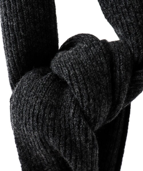 TWEED MILL（ツイードミル）の「【TWEEDMILL/ツイードミル】別注ウールリブマフラー25（マフラー・メンズ・ブラック/レッド/チャコールグレー/ブルー・FREE）」の17枚目の写真