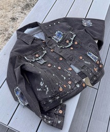 a2o（エーツーオー）の「【a2o】ツギハギチェックデニムジャケット（デニムジャケット）」