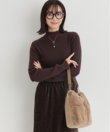 Right-on | 【HONEYSUCKLE ROSE】配色ハイネックセーター (リブニット / デイリーユース / 通勤カジュアル / 着回し)(ニット/セーター)