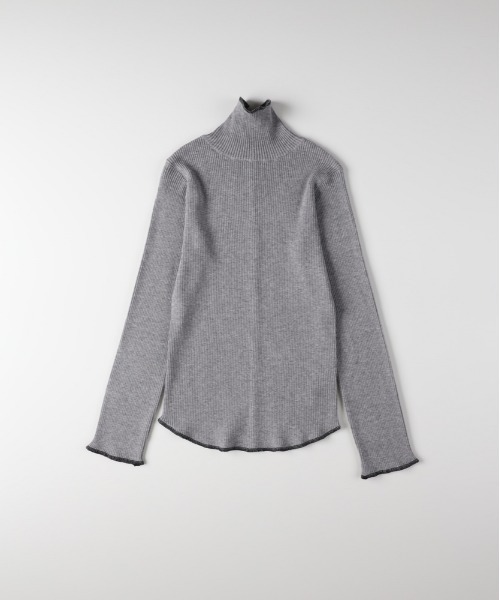 Right-on（ライトオン）の「【HONEYSUCKLE ROSE】配色ハイネックセーター (リブニット / デイリーユース / 通勤カジュアル / 着回し)（ニット/セーター・レディース・ブラウン/キナリ/ブラック/グレー・M/L）」の15枚目の写真