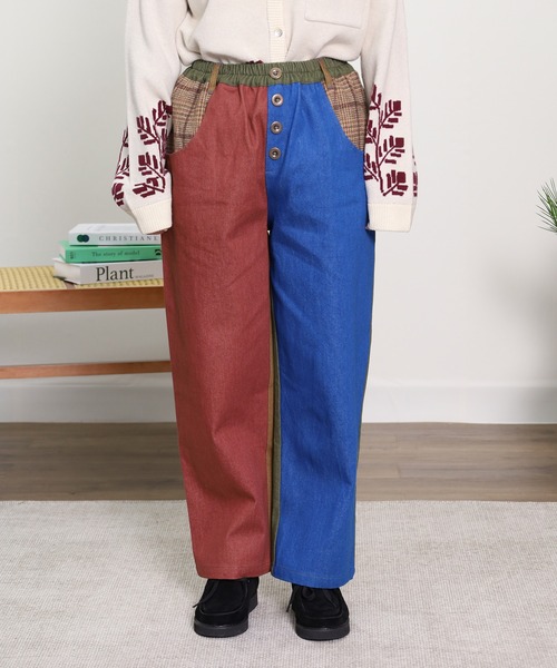 Emago(イマゴ)の「EMAGO 切替えカラーデニムパンツ(デニムパンツ・レディース・インディゴブルー/マルチ・FREE)」の18枚目の写真