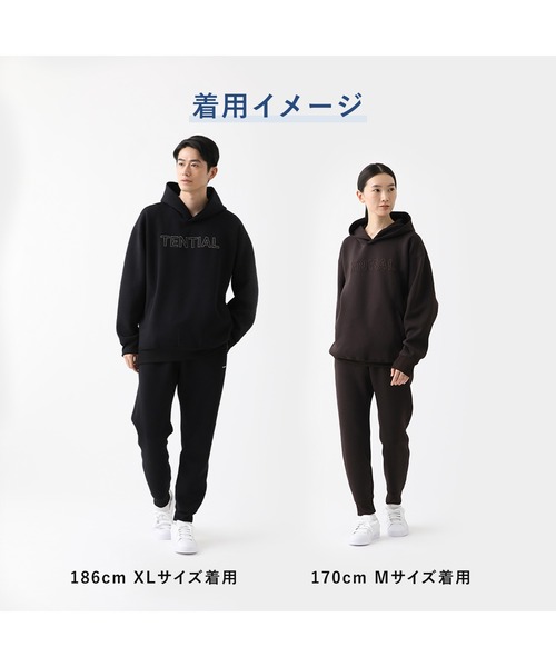 TENTIAL(テンシャル)の「テックスウェット プルフーディー Big Logo(Tシャツ/カットソー・メンズ・ブラウン/ブラック・SMALL/MEDIUM/LARGE/X-LARGE/XX-LARGE)」の4枚目の写真