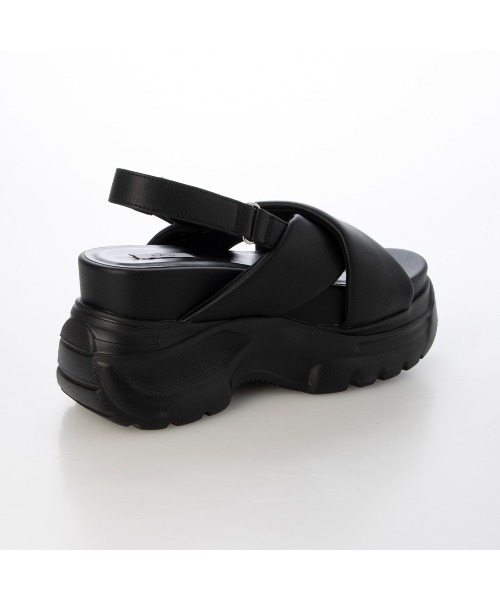 EVOL（イーボル）の「【XS-LLサイズ展開・柔らかい】厚底パデットクロスサンダル JA5966（サンダル・レディース・ホワイト/ブラック・LL/L/M/S/XS）」の11枚目の写真