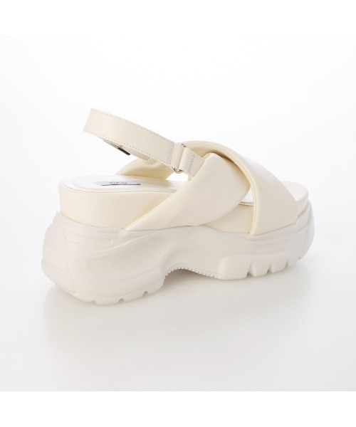 EVOL（イーボル）の「【XS-LLサイズ展開・柔らかい】厚底パデットクロスサンダル JA5966（サンダル・レディース・ホワイト/ブラック・LL/L/M/S/XS）」の16枚目の写真