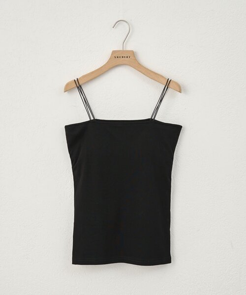 SHENERY（シーナリー）の「ダブルストラップカップ付きキャミ（キャミソール・レディース・ホワイト/ブラック・SMALL/MEDIUM）」の2枚目の写真