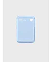 COLLAGEVACANCE（コラージュバカンス）の「Heart Logo MagSafe Card Wallet (Baby Blue)（スマホグッズ）」