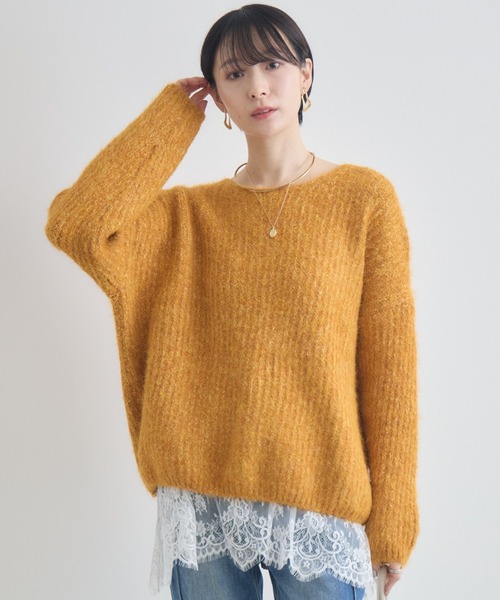 Paradise Picnic（パラダイスピクニック）の「カラーネップニット（ニット/セーター・レディース・オレンジ/ブルー/グレー・FREE）」の3枚目の写真