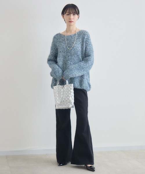 Paradise Picnic（パラダイスピクニック）の「カラーネップニット（ニット/セーター・レディース・オレンジ/ブルー/グレー・FREE）」の4枚目の写真