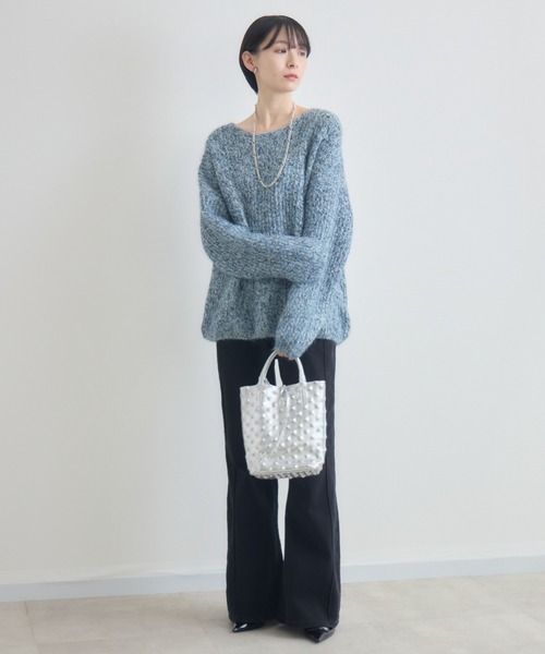 Paradise Picnic（パラダイスピクニック）の「カラーネップニット（ニット/セーター・レディース・オレンジ/ブルー/グレー・FREE）」の5枚目の写真