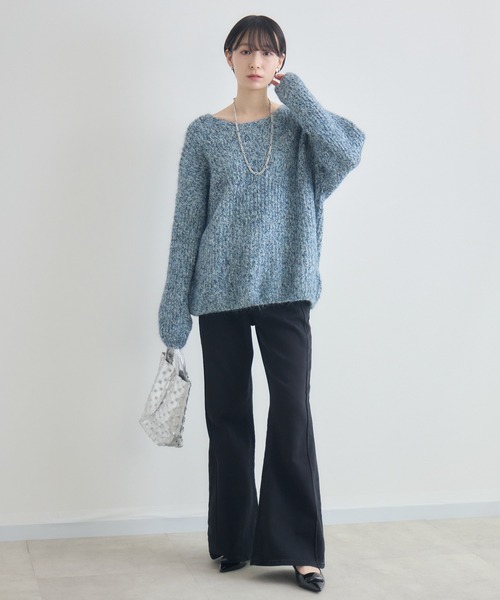 Paradise Picnic（パラダイスピクニック）の「カラーネップニット（ニット/セーター・レディース・オレンジ/ブルー/グレー・FREE）」の6枚目の写真