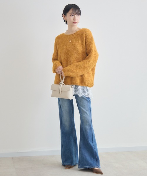 Paradise Picnic（パラダイスピクニック）の「カラーネップニット（ニット/セーター・レディース・オレンジ/ブルー/グレー・FREE）」の12枚目の写真