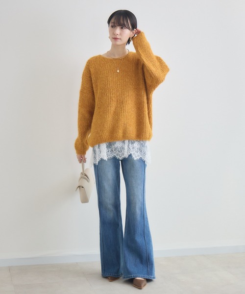 Paradise Picnic（パラダイスピクニック）の「カラーネップニット（ニット/セーター・レディース・オレンジ/ブルー/グレー・FREE）」の11枚目の写真