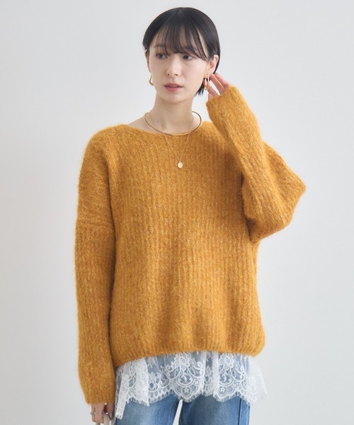 Paradise Picnic（パラダイスピクニック）の「カラーネップニット（ニット/セーター・レディース・オレンジ/ブルー/グレー・FREE）」の15枚目の写真