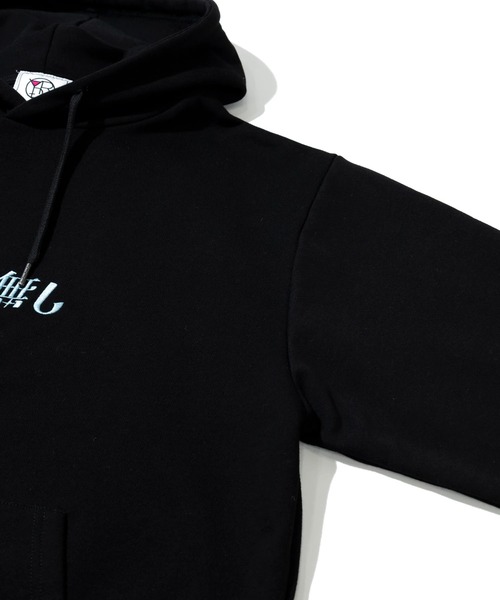 go slow caravan（ゴースローキャラバン）の「YOIDORE/酔いどれ　ビールで記憶無し スウェットパーカー（パーカー・メンズ・ブラック/ライトグレー・LARGE/MEDIUM/X-LARGE）」の5枚目の写真