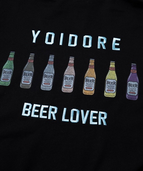 go slow caravan（ゴースローキャラバン）の「YOIDORE/酔いどれ　ビールで記憶無し スウェットパーカー（パーカー・メンズ・ブラック/ライトグレー・LARGE/MEDIUM/X-LARGE）」の12枚目の写真