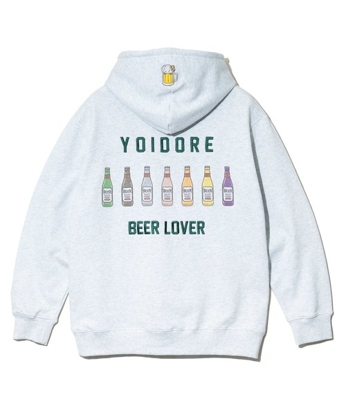 go slow caravan（ゴースローキャラバン）の「YOIDORE/酔いどれ　ビールで記憶無し スウェットパーカー（パーカー・メンズ・ブラック/ライトグレー・LARGE/MEDIUM/X-LARGE）」の14枚目の写真