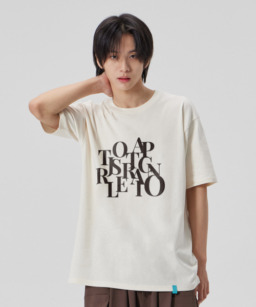 ASTRAL PROJECTION（アストラルプロジェクション）の「[ビッグロゴ]コットンルージュフィット半袖Tシャツ_バターミルク（Tシャツ/カットソー・メンズ・その他・M/L/XL/XXL）」の2枚目の写真
