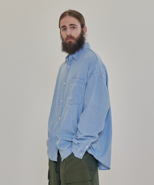 CARGOBROS（カーゴブロス）の「CB ウォッシングシティボーイデニムシャツ（淡い青）（シャツ/ブラウス・メンズ・その他・FREE）」の3枚目の写真
