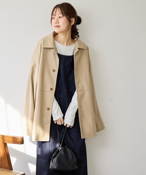 DISCOAT(ディスコート)の「デニムジップ使いサロペット(サロペット/オーバーオール・レディース・ネイビー/ブラック・FREE)」の14枚目の写真